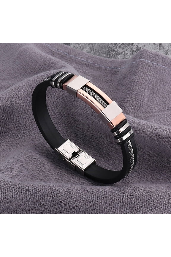 Negative Bracelet, Men's Titanium Steel Bracelet,The Wristband Emits Negative Body's Energy Channels To Circulation.