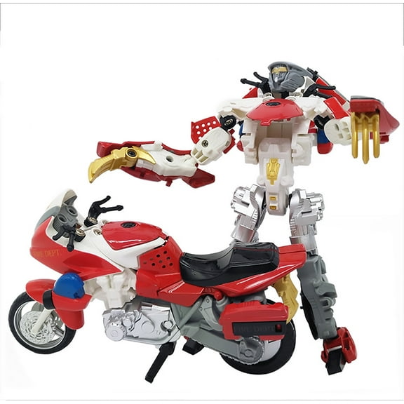 YQLADB 5-in-1 Combiners Transformation Robot Action Figure Diecast Model Alloy Deformation Gift Collectible Ornaments Statue (308LC-2 Motorcycle)