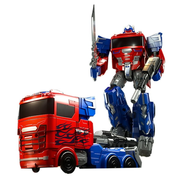 YQLADB Deformation Alloy Car Robots Optimus Prime 10.2 Inch Manual Assemble Action Figure Gifts Collectible Model Ornaments Statue Deluxe Edition, Multicolor