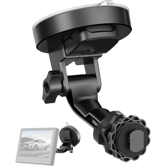 YQMAJIM Backup Camera Monitor Mount - (7/9 inch) Large Dual Suction Cup Reverse Camera Monitor Mount, Windshield Holder for Rear View Monitor, Ideal Car Display Monitor Bracket for RVs, Trucks, Vans