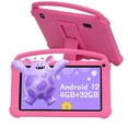 thumbnail image 1 of Peicheng Q1K Kids Tablet, 7 Inch, Android 12, 32GB, Parental Control, Dual Camera, Shockproof, Pink, 1 of 8