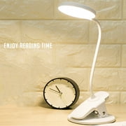 YQSDG LED White Clip Flexible Gooseneck Touch-Sensitive Control Memory Function Desk Lamp