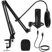 YQSDG Professional USB Condenser Microphone Set, 192KHz/24Bit, Cardioid Mic Kit