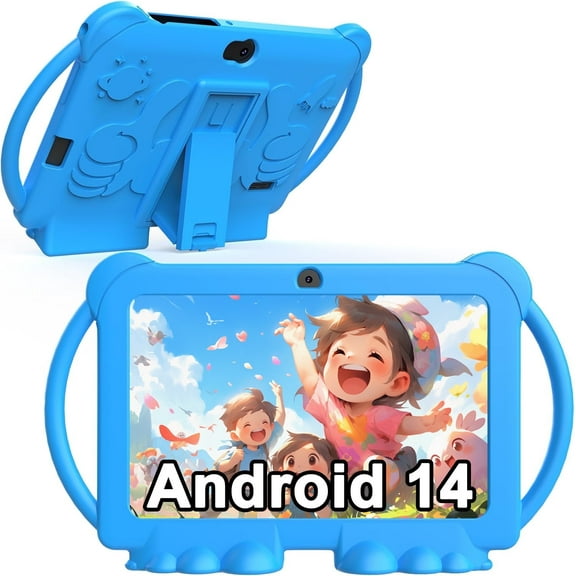 YQSavior 7 in 1024 x 600 Child Tablet, 32 GB, Android 12, Wi-Fi, Blue