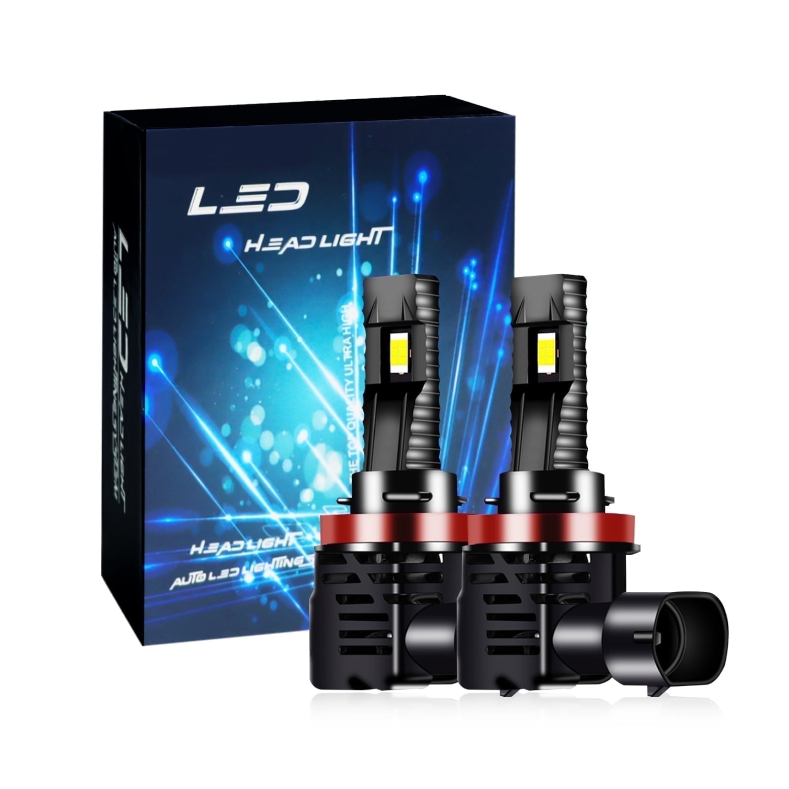 YQWIN H11 Headlight Bulbs, LED Headlights 6000K Automotive Bulb, Fits ...
