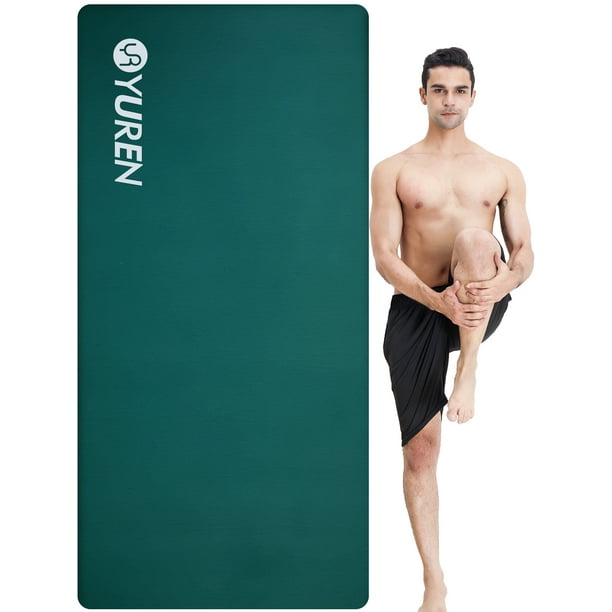 YR 1 2 inch Thick Yoga Mat 74 x35 Extra Wide Large Pilates Cardio Floor Exercise Pad Jasper Foam Walmart Business Supplies