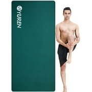 YR 1/2 inch Thick Yoga Mat 74"x35" Extra Wide Large Exercise Mat Floor Pilates Cardio Jasper Foam