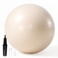 thumbnail image 1 of YR 55CM Exercise Ball, Anti-Burst and Slip Resistant Yoga Ball for Gym Fitness and Physical Therapy, White, 1 of 8
