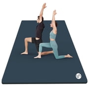 YR Large Yoga Mat 78x51 20mm Thick Exercise Mats for Kids Senior Stretching Home Gym Floor Workout, Gray Blue