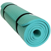 YR Extra Thick Yoga Mat 1/2 inch Indoor Outdoor Pilates Exercise Mats 72" Hi-Density Foam Ice Blue