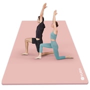 YR Extra Thick Yoga Mat 1 inch 78x51" Large Wide Exercise Mat for Kids Senior Home Gym Workout, Pink