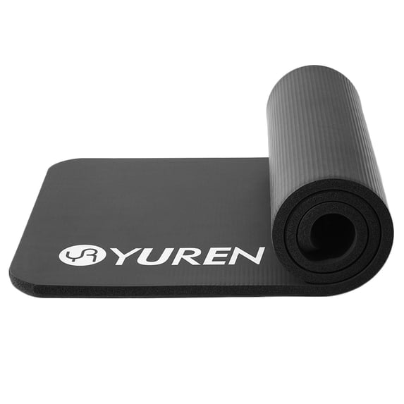 YR Yoga Mat Thick 20mm High-density NBR Foam Pilates Exercise Stretching Fitness Mats, 76” x 24” Black W/ Bag