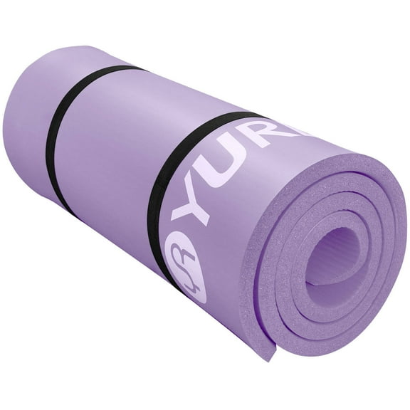 YR Extra Thick Yoga Mat for Indoor Outdoor Pilates Exercise Mats, 20mm Thick NBR Foam, Light Purple