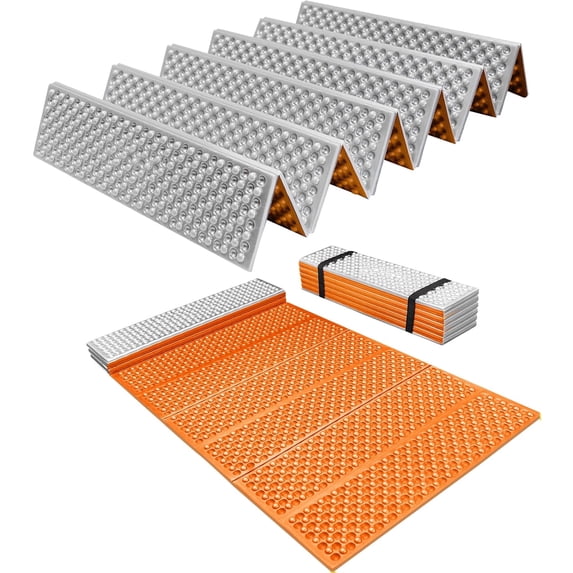 YR Lite Foam Sleeping Pads, Foldable Camping and Backpacking Mats, 71 x 23.5 inch, Orange