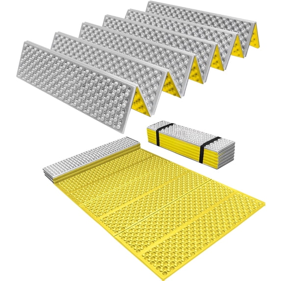 YR Foam Camping and Backpacking Sleeping Pad, Foldable Lightweight Mat 71"x23.5", Yellow