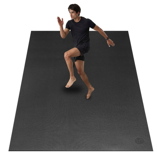 YR Gym Floor Mat 6mm Thick 6X4 ft NonSlip Plyo HIIT Cardio Exercise