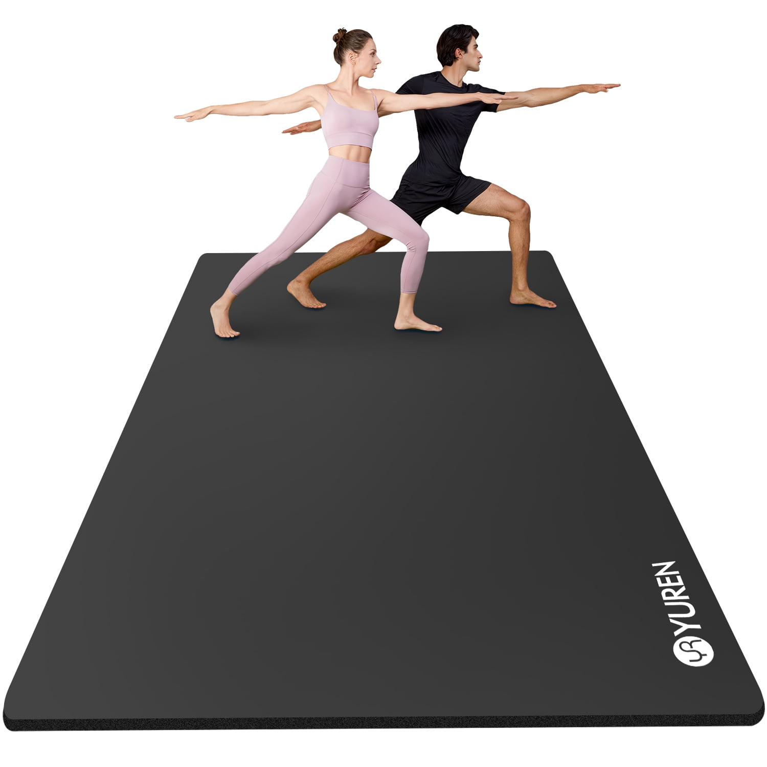 YR Large Yoga Mat 6'x4' 10 mm Thick NBR Foam Stretching Pilates