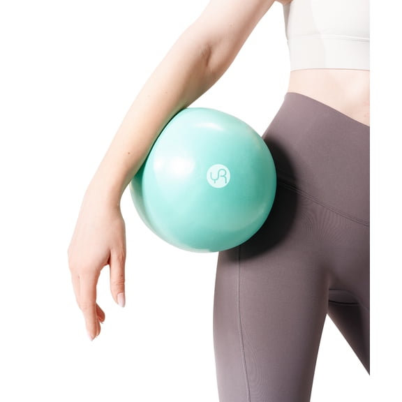 YR 9.8 inch Pilates and Exercise Ball, Mini Yoga Ball for Stability, Pilates, Core Training, Physical Therapy, Green