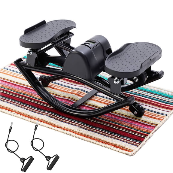 YR Rock Stepper for Exercise at Home, Motion Stair Steppers Machine with Resistance Bands