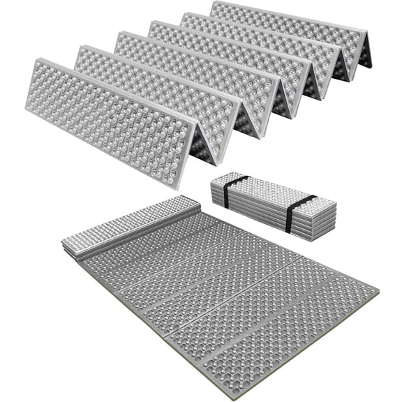 YR Foam Sleeping Pad for Camping and Backpacking, 71"x23.5" Folding Camping Mattress, Gray