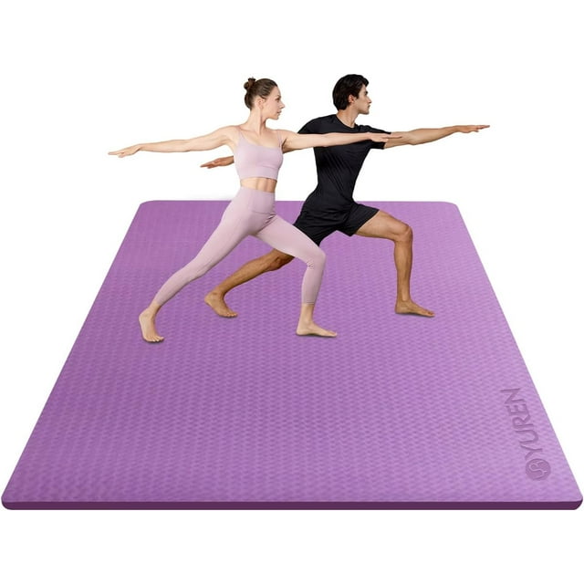 YR Thick Gym Mat 1/2" TPE Foam 78"X51" Large Fitness Mats Yoga HIIT