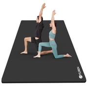YR Extra Thick Large Yoga Mat 78"x51" 1 inch Soft NBR Exercise Mats for Home Kids Gymnastics Senior Stretching, Black