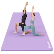 YR Extra Thick Yoga Mat 1 inch Large Wide Exercise Mat for Kids Senior Home Gym Workout, Pruple