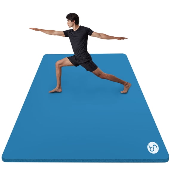 YR Yoga Mat Thick 15mm NBR 78"x35" Wide Large Exercise Mat for Home Gym Yoga Pilates Gymnastics Training with Carry Bag