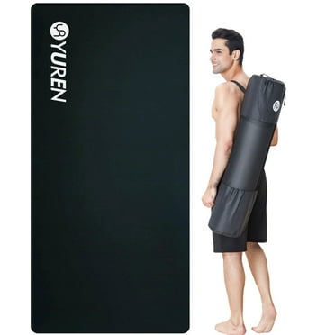 YR Thick Yoga Mat 15mm NBR 78"x35" Wide Exercise Workout Mats for Home Gym Floor Fitness Pad Black