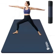 YR Thick Yoga Mat 78"x35" Large 1/2 inch NBR Pilates Fitness Floor Exercise Pad, GrayBlue