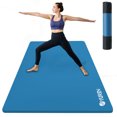 thumbnail image 1 of YR XL Yoga Mat 78"x35" Wide NBR Exercise Workout Mats for Home Gym Floor Fitness Pad, 10mm Thick Blue, 1 of 8