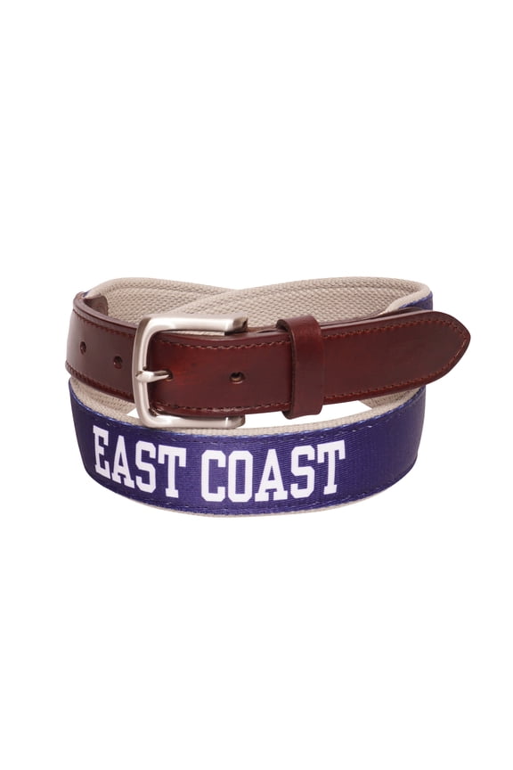 Men's Navy EAST COAST Dye-Sublimation Belt (Made in USA)