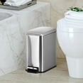 thumbnail image 1 of YRLLENSDAN 1.3 Gallon Bathroom Trash Can Kitchen Trash Can with Lid Stainless Steel Garbage Can Small Trash Can with Foot Pedal & Removable Bucket, SS 1 Pack, 1 of 7