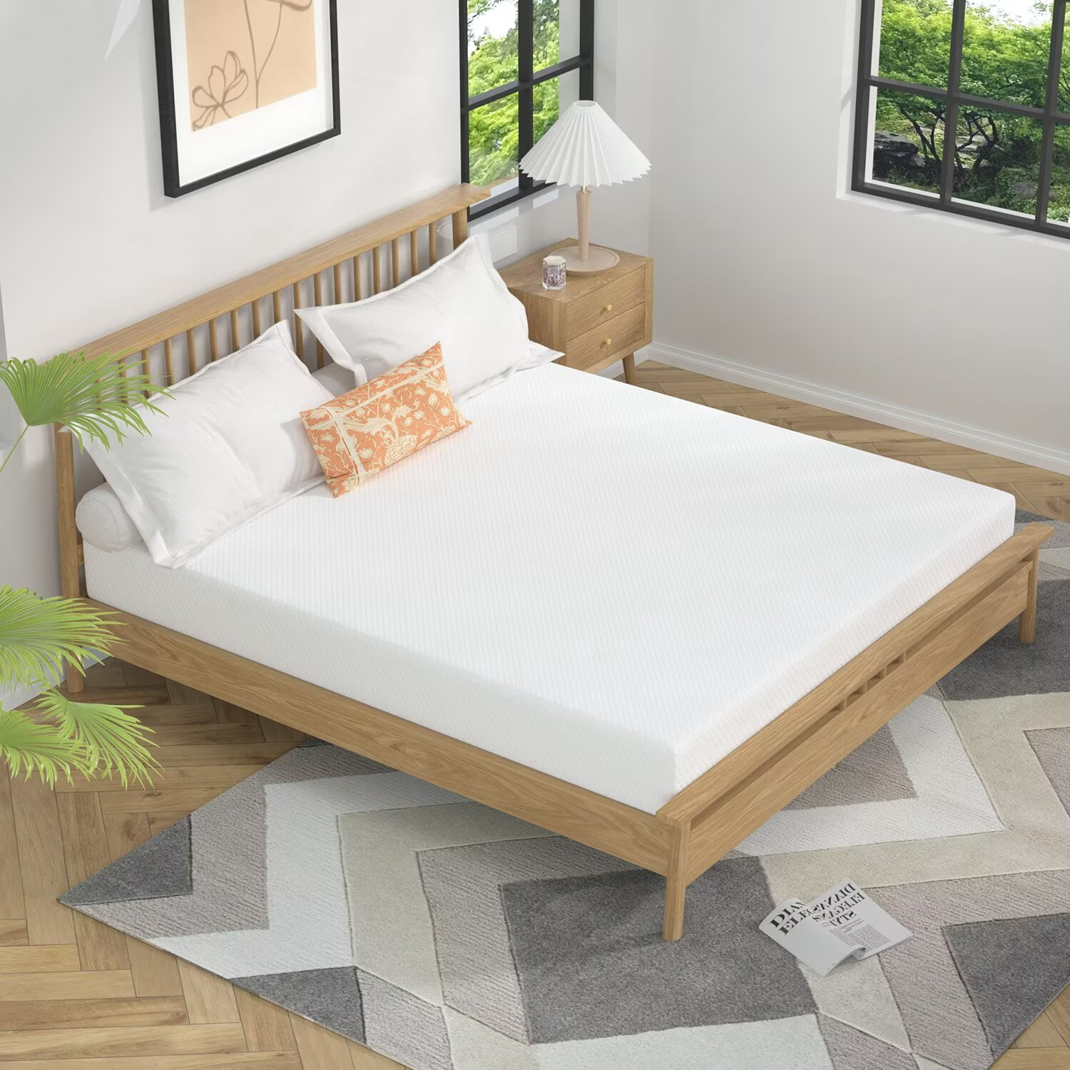 YRLLENSDAN, 10 Inch California King Mattress Medium Firm Mattress Fiberglass Free Certipur-Us Certified Cool Sleep & Comfy Support California King Mattress in a Box California