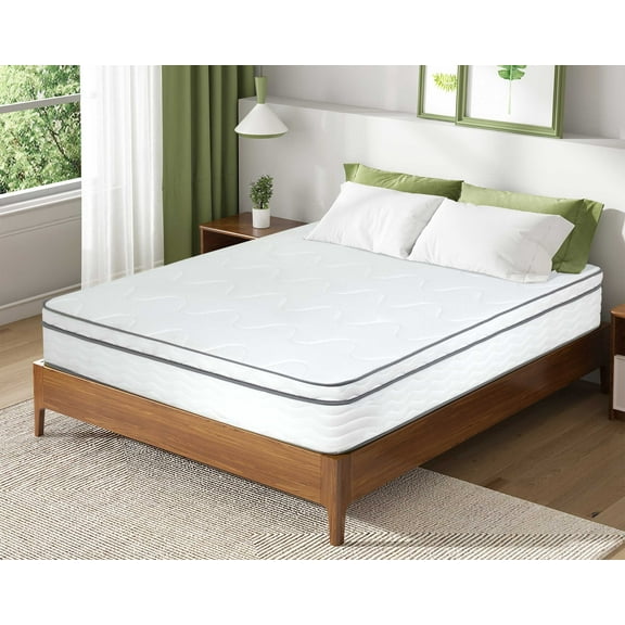 YRLLENSDAN 10 Inch Queen Mattress in a Box Bed Queen Size Mattresses with Innerspring Queen Mattress Memory Foam Medium Firm Certipur-US Queen Bed Mattress