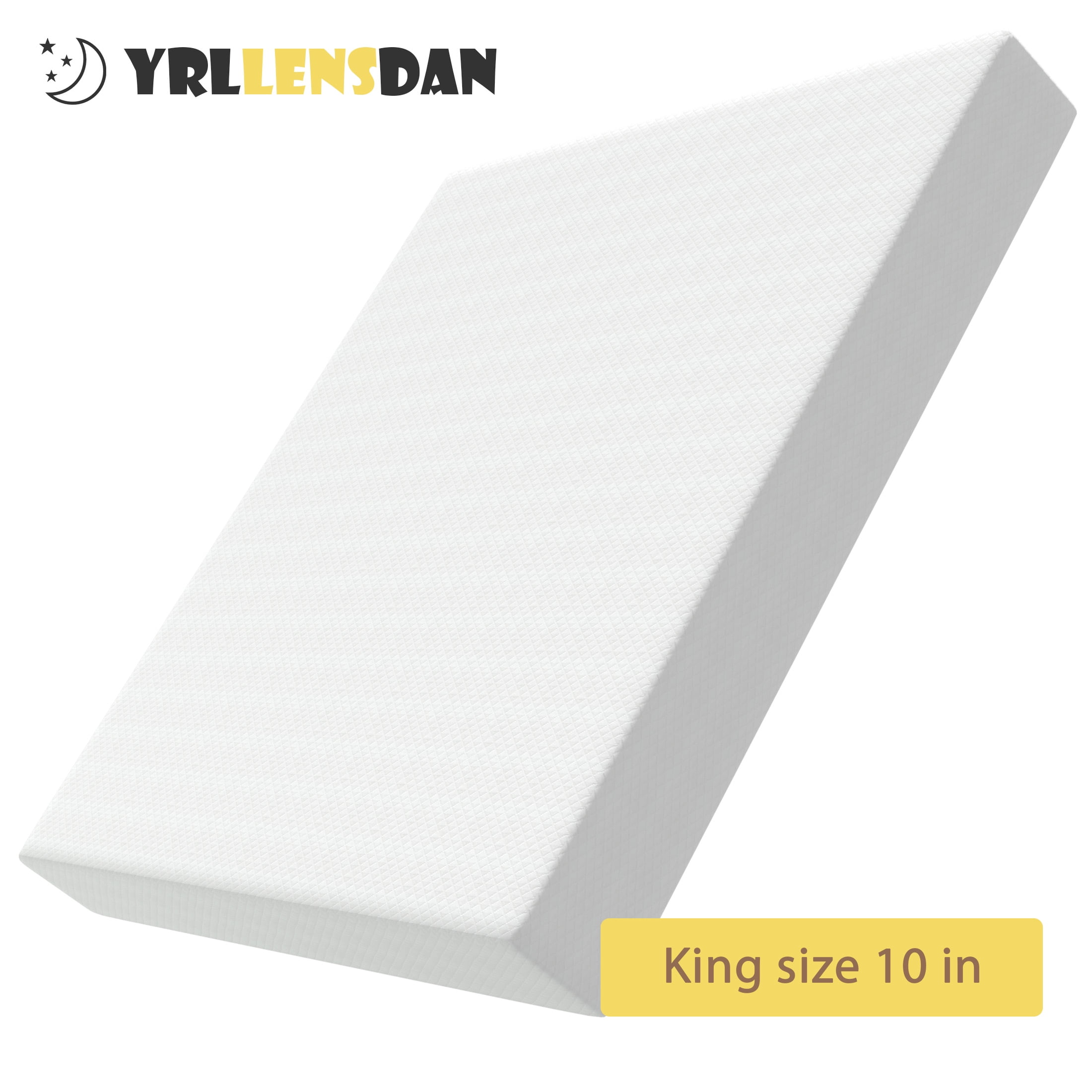 YRLLENSDAN 10 inch King Size Memory Foam Mattress Medium Firm King Mattress in a Box Fiberglass Free CertiPUR-US Certified Mattress for Pressure Relieving