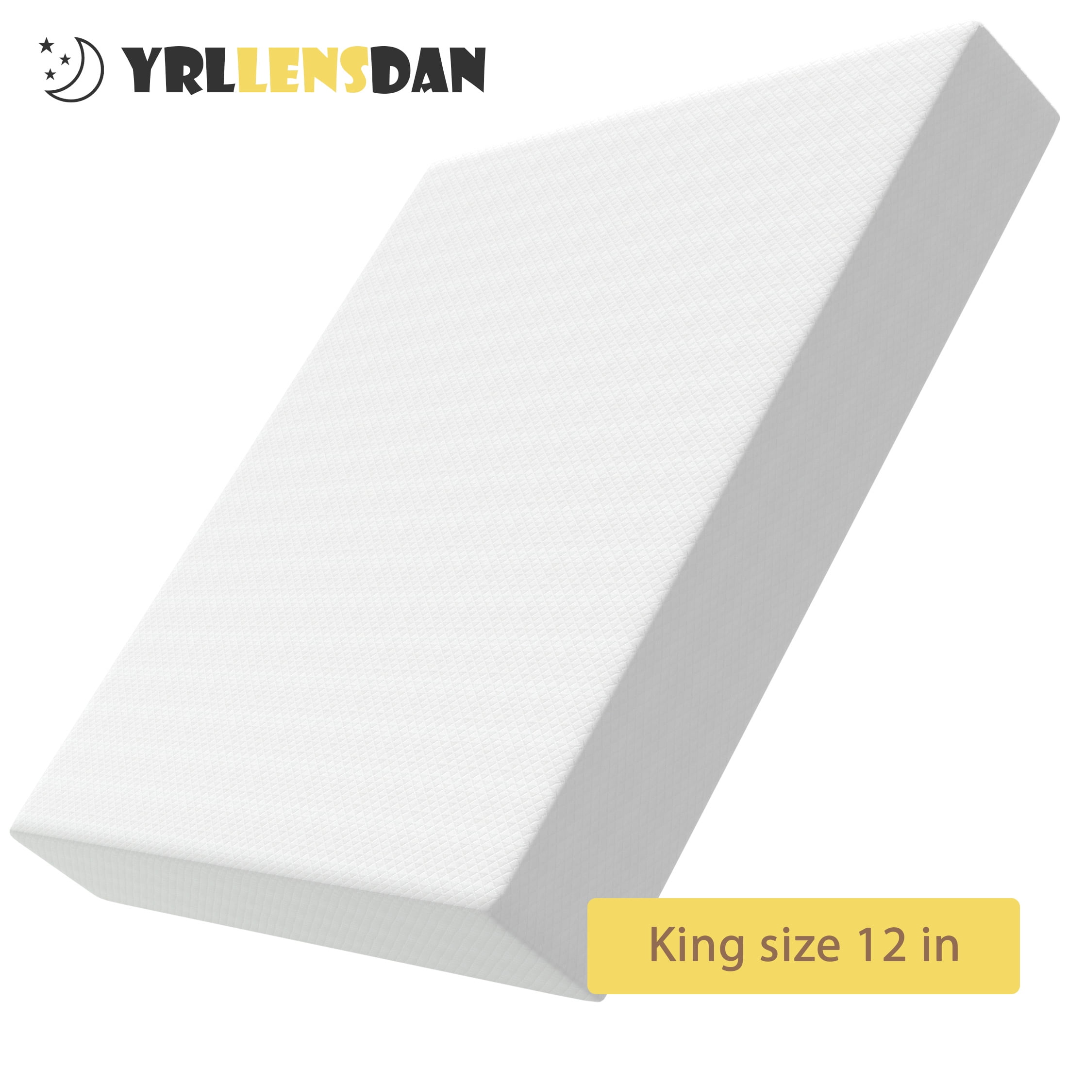 YRLLENSDAN 12 inch King Size Memory Foam Mattress Medium Firm King Mattress in a Box Fiberglass Free CertiPUR-US Certified Mattress for Pressure Relieving