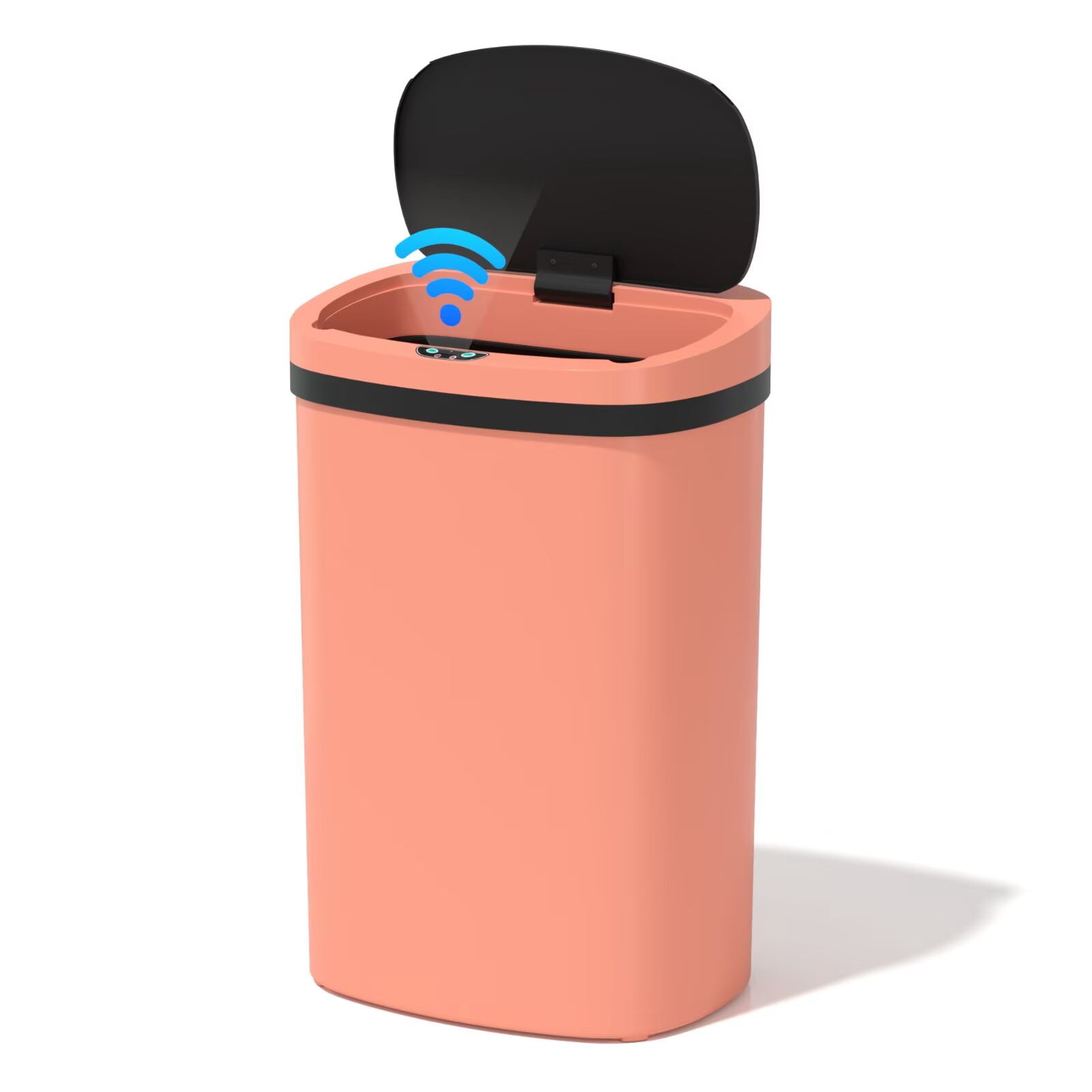 YRLLENSDAN 13 Gallon Trash Can Motion Sensor Touchless Automatic Garbage Cans with Lid and Odor Filter for Kitchen Bedroom Office Living Room, Pink