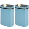 thumbnail image 1 of YRLLENSDAN 13 Gallon Touch Free Trash Can with Lid Auto Open, 49L Motion Sensor Kitchen Garbage Can Plastic Dustbin for Kitchen with Anti-Fingerprint Trash Bin for Office Bedroom, Blue 2 Pack, 1 of 7