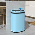 thumbnail image 1 of YRLLENSDAN 13 Gallon Trash Can Motion Sensor Trash Can Automatic Trash Cans Touchless Stainless Steel Kitchen Trash Can with Lid Kitchen Garbage Can for Bathroom Bedroom Home Office, Blue, 1 of 7