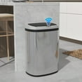 thumbnail image 1 of YRLLENSDAN 13 Gallon Trash Can Motion Sensor Trash Can Automatic Trash Cans Touchless Stainless Steel Kitchen Trash Can with Lid Kitchen Garbage Can for Bathroom Bedroom Home Office, SS, 1 of 7