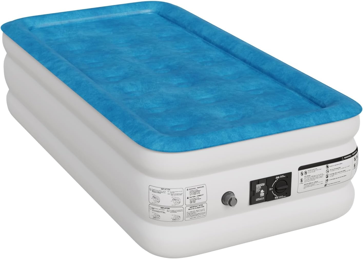YRLLENSDAN 18in Air Mattress Twin with Pump, Blow up Mattress Double