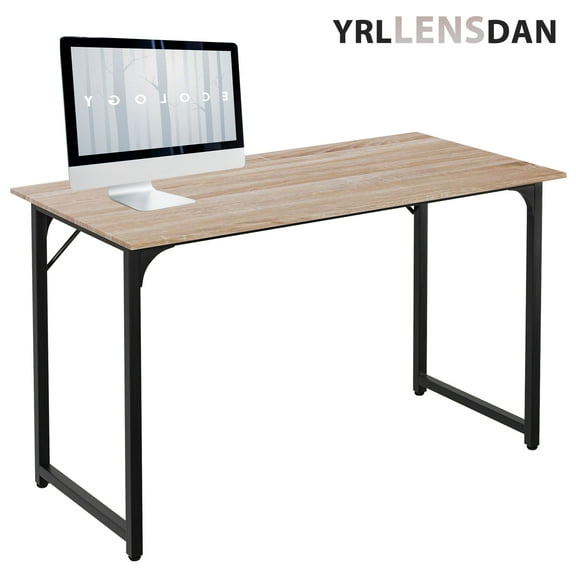 YRLLENSDAN 19.7×47 Computer Desk for Two Monitors Study Desk Writing Desk Office Desk Study Table for Adult Work Desk for Home Simple Industrial Desk,Beige