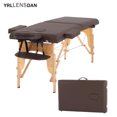 thumbnail image 1 of YRLLENSDAN 24*73in Portable Massage Table with Side Armrests Foldable Massage Bed for Physical Therapy Waxing Reiki Spa Lash Tattoo Facial Beauty,Brown, 1 of 7