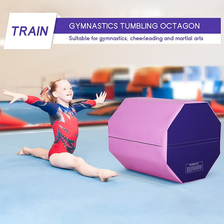 YRLLENSDAN 25x 26 inch Octagon Tumbling Mat for Gymnastics Gymnastics Octagon Tumbler Mat Fitness Equipment Mat Home Gym Pink