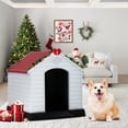 thumbnail image 1 of YRLLENSDAN 28in Insulated Dog House Outdoor, Igloo Dog Houses Plastic Dog House for Small Medium Dogs Waterproof with Air Vents & Elevated Floor, Red, 1 of 7