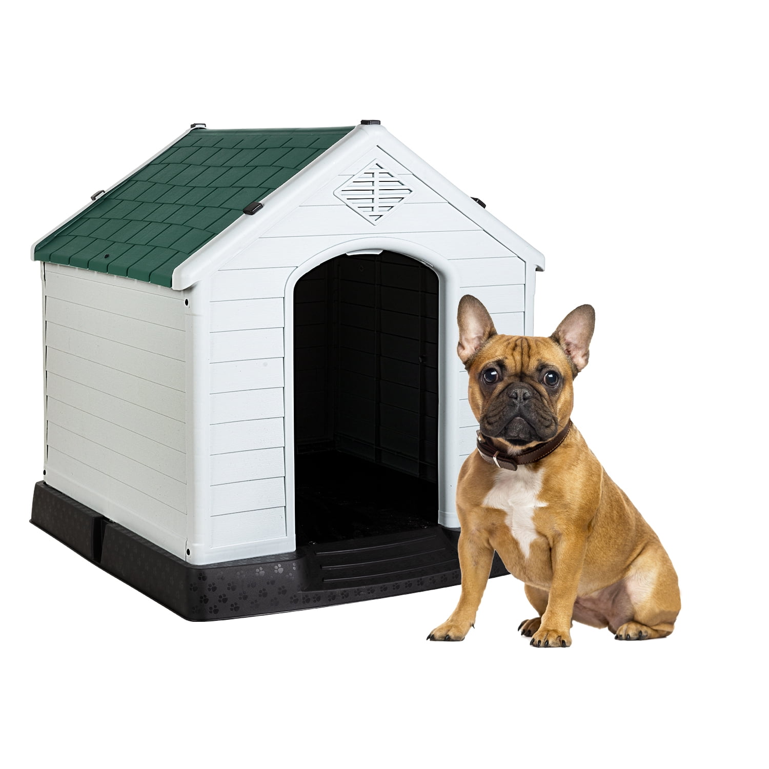 YRLLENSDAN 28in Insulated Dog House Outdoor, Igloo Dog Houses Plastic