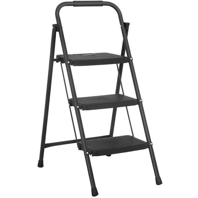 YRLLENSDAN 3 Step Ladder Folding Step Stool, Lightweight Step Ladder 3 Step Folding Foldable