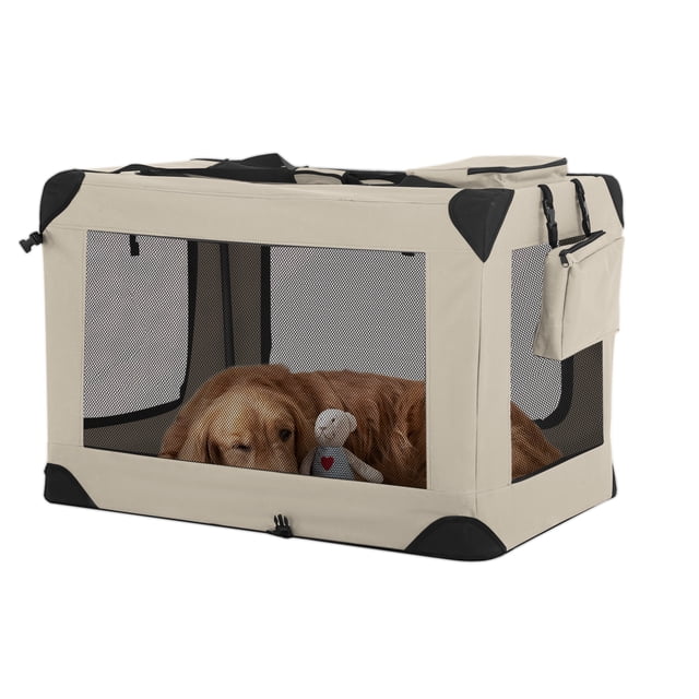 Picture of YRLLENSDAN 36 Inch Collapsible Dog Crates for Medium Dogs, 3-Door ...