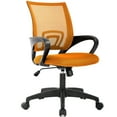 thumbnail image 1 of YRLLENSDAN 360 Degree Swivel and Easy To Install Office Desk Chair with Casters, Orange, 1 of 7